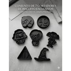 Conjunto Cortador de Biscoito e Pasta Americana Harry potter - 7 Modelos Exclusivos | Confeiteiro