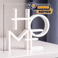 Escultura HOME Decorativa Moderna Minimalista 13cm | Decoração para Sala, Mesa, Estante e Escritório