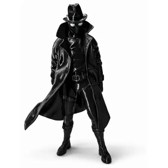 Boneco Spider Noir Homem-Aranha Noir em Impressão 3D – Figura Colecionável Decorativa Geek Marvel