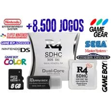 Cartão Cartucho Adaptador R4 Dual Core 2025 Sd 8gb 8500 Ds 2ds 3ds