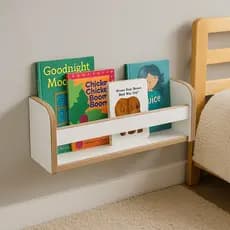 Prateleira Estante Suspensa Porta Livros Revistas Pelúcias Branca 45cm