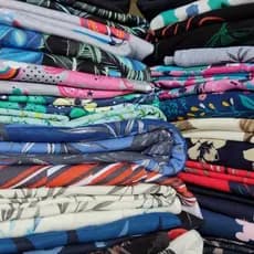 Meia Malha Estampada Fio 30/1 Penteado Com Rendimento de 3 a 3,2 m/kg em 1 kg.