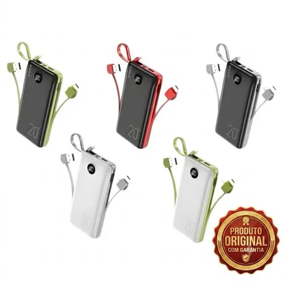 A'Gold Carregador Portátil Power Bank 20000mah com adaptador Lightning,tipo c Cabo Usb