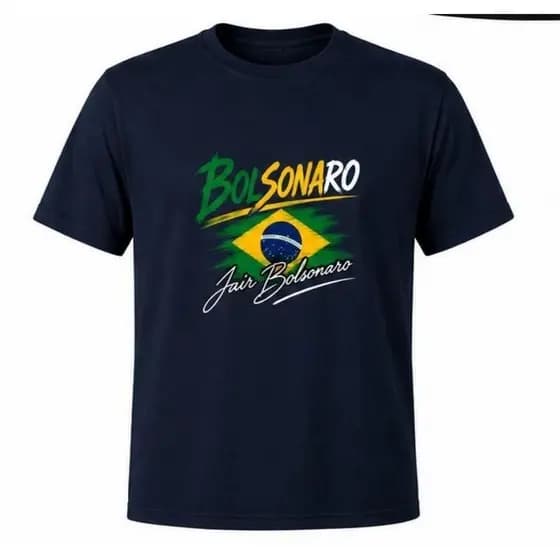 Camiseta Masculina Estampada Bolsonaro Brasil. envio rapido