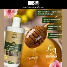 Shampoo Engrossador Capilar com Mel e Extrato de Urtiga Antiqueda e Revitalização 300ml