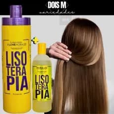Kit Progressiva Shampoo Ant-resíduos Lisoterapia Organica Sem Formol Modeladora 1 Litro