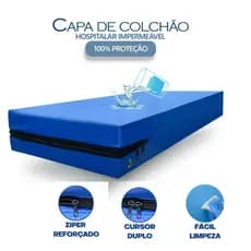 CAPA PROTETORA HOSPITALAR PARA COLCHÃO SOLTEIRO - COURINO IMPERMEÁVEL