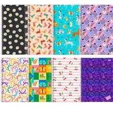Kit 10 Caderno Jandaia Espiral Capa Dura Universitário 1 Matéria 80 Folhas Feminino Grande escolar