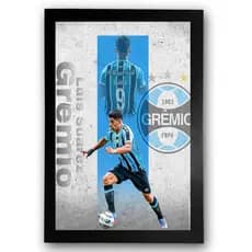 Quadro Luis Suárez Grêmio moldurado 30x40 cm A3 cód.2