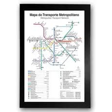 Quadro Mapa do Transporte Metropolitano de São Paulo