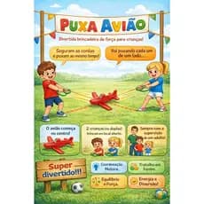 Vai e Vem Aviãozinho Brinquedo Infantil Divertido Cor Sortida