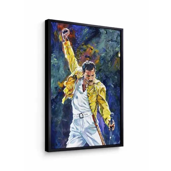 Quadro Banda Queen Freddie Mercury Rock Moldurado Cod.25