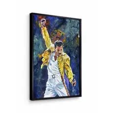 Quadro Banda Queen Freddie Mercury Rock Moldurado Cod.25