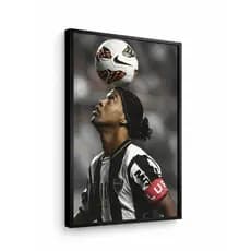 Quadro Decorativo Ronaldinho Gaúcho Atlético Mineiro Moldurado