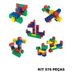 Mini Kit Blocos De Montar 576 Peças Brinquedo Infantil