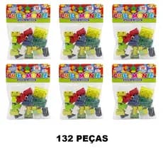 Kit Blocos De Montar com 132 Peças Brinquedo Infantil