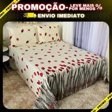 Colcha Cobre Leito Piquet Casal Queen Box 3 Peças