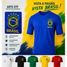 Camisa do Brasil Copa do Mundo Malha Fria Bandeira
