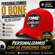 Boné Personalizado Time do Coração Aba Curva - Escolha o SEU!