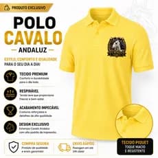 Camisa Gola Polo Cavalo Andaluz Piquet Premium