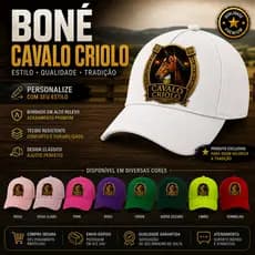 Boné Personalizado Cavalo Criolo Aba Curva - Escolha o SEU!