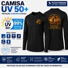 Camisa Uv +50 Cavalo Mangalarga Frente e Costas