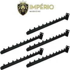 Kit com 10 Peças de Expositor de Parede Inclinado para Cabides - Organize suas Roupas com Praticidade