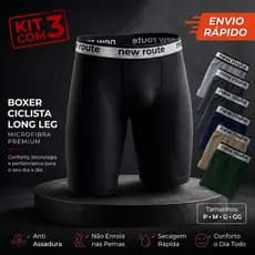 kit com 3 - Cueca Ciclista - Microfibra Liso