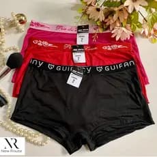 Kit 5 Calcinhas Boxer Shortinho Feminino Micro Lisa e Estampada