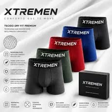 Kit 5 Cueca Boxer Box Dry Fit Premium