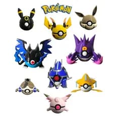Pokébola 3D Temática - Pokemon Pokeball Decoração