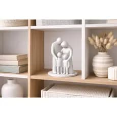 Escultura Familiar Moderna Impressão 3D - Pai/Mãe/Filhos