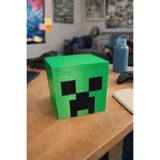 Cofrinho Creeper Minecraft 3D – Porta Moedas Gamer Decorativo em Impressão 3D