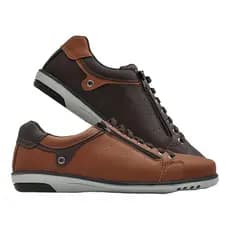 Kit 2 Dois Pares Sapatenis tênis masculino 43/44 Ziper E Cadarço classic Preço Bom REF 717 caramelo