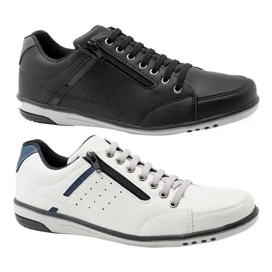 Kit 2 Pares Sapatênis Masculino REF: 750 Casual Confortável Estilo e Versatilidade