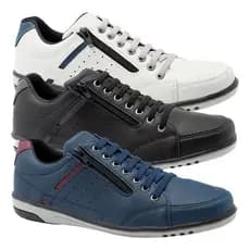 KIT 3 Pares sapatenis masculino com ziper Tênis Masculino classic Ziper KIT 750