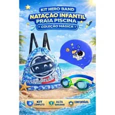 Kit Natação Infantil Hero Band Praia Piscina Coleção Mágica