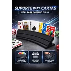 Suporte para cartas Uno Baralho Tarô Truco Jogos Card Pokémon 3 Andares