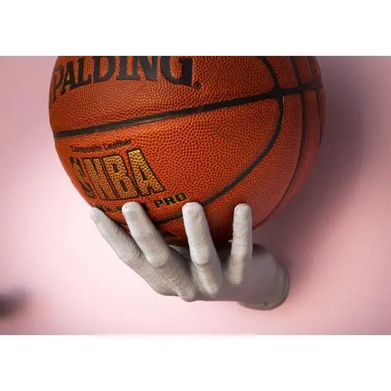 Suporte de Bola Parede Bola de Futebol Volei Basquete Futebol Americano Decoração Mão Realista