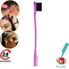 Pente Pentinho Escova Escovinha Baby Hair 2 em 1 Sobrancelhas