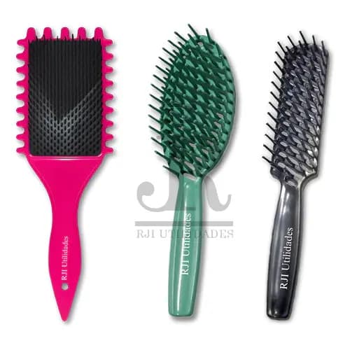 Kit Escova Cabelo Fitagem Onda Cachos Escovas Raquete Vazada Escova Bounce Curl Escova Gringa