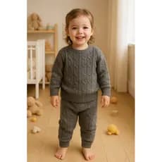 conjunto de tricô infantil, conjunto de menina, kit de roupas de menina, moda infantil, blogueirinha