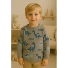 suéter infantil menino, modinha menino, tricô infantil menino, blusa Dino dinossauros