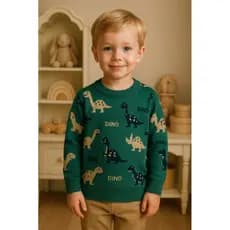 suéter infantil Dino dinossauros, tricô menino, blusa de tricô pra menino, modinha infantil, tricô premium