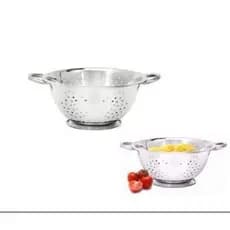 Escorredor de Massas e Macarrão em Inox com Alça Utensílios Para Cozinha - MX-3017 100% GARANTIDO