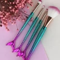 Pincéis para Maquiagem Sereia Pó Blush Contorno kit 4 Unidade