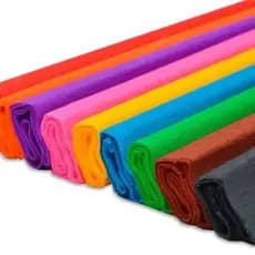 Kit Papel Crepom diversas cores para lista escolar