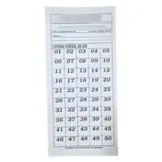 20 CARTELAS DE RIFA NUMEROS 100 NUMEROS