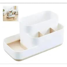 Porta objetos organizador de mesa multiuso, Escritório/Maquiagem com divisórias - Yepp Home