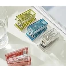 Grampeador Mini Transparente com Grampo Inter Paper
